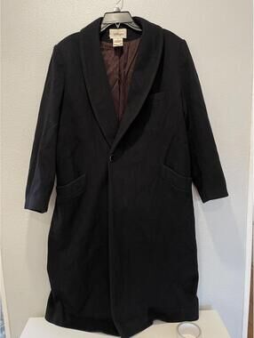 Worthington Women's Black Wool Blend Long Coat Size 12